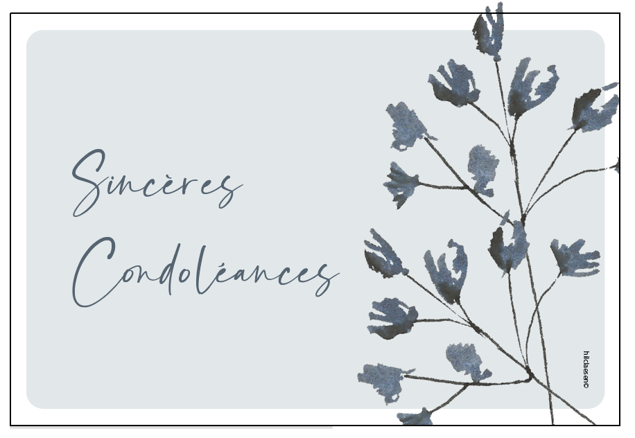 Sincères condoléances