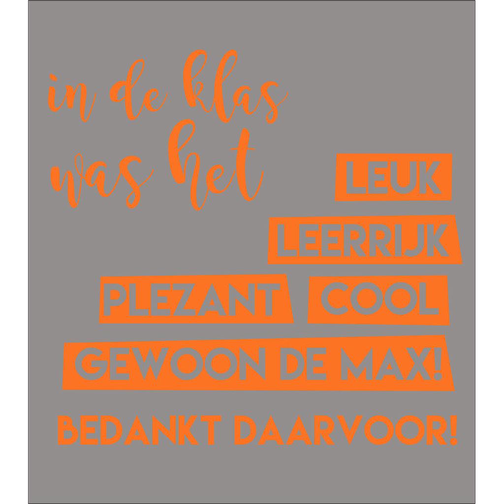 in de klas was het leuk leerrijk plezant cool ...