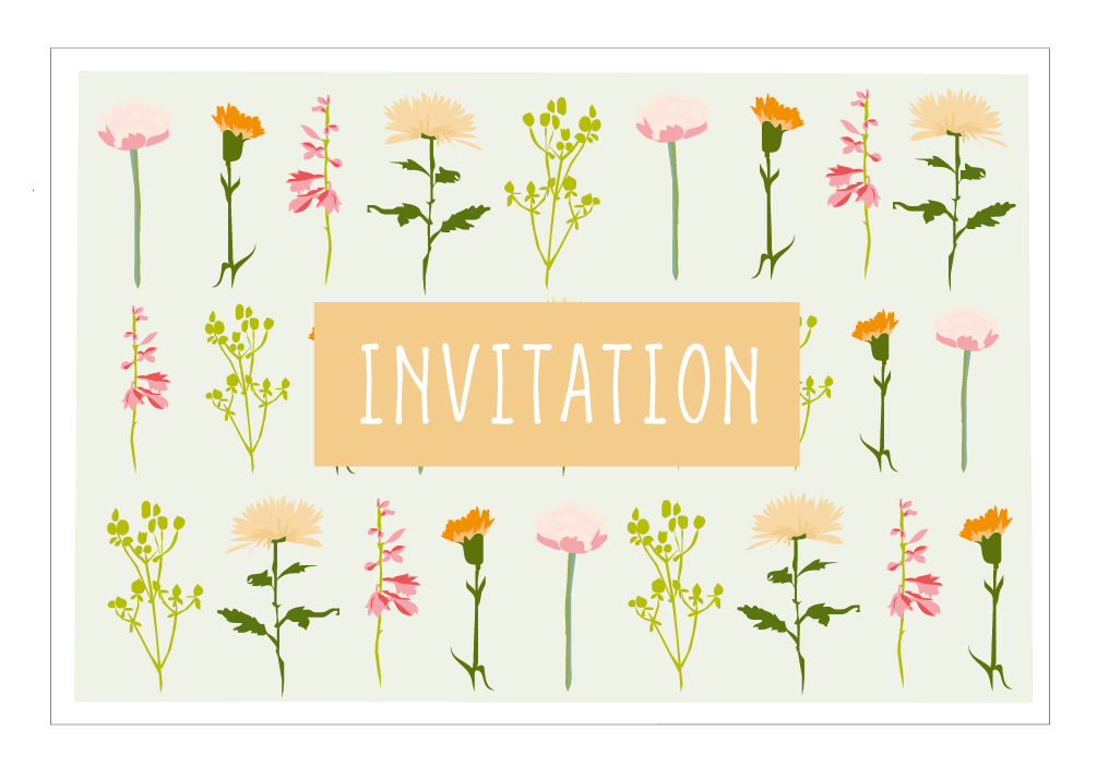 Invitation fleurs