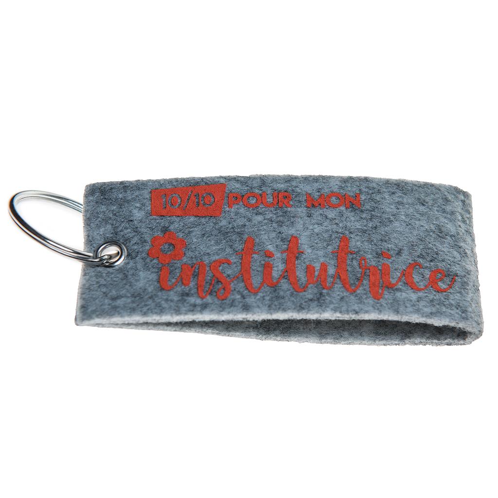 10/10 pour mon institutrice  (keychain 11x4.5)     