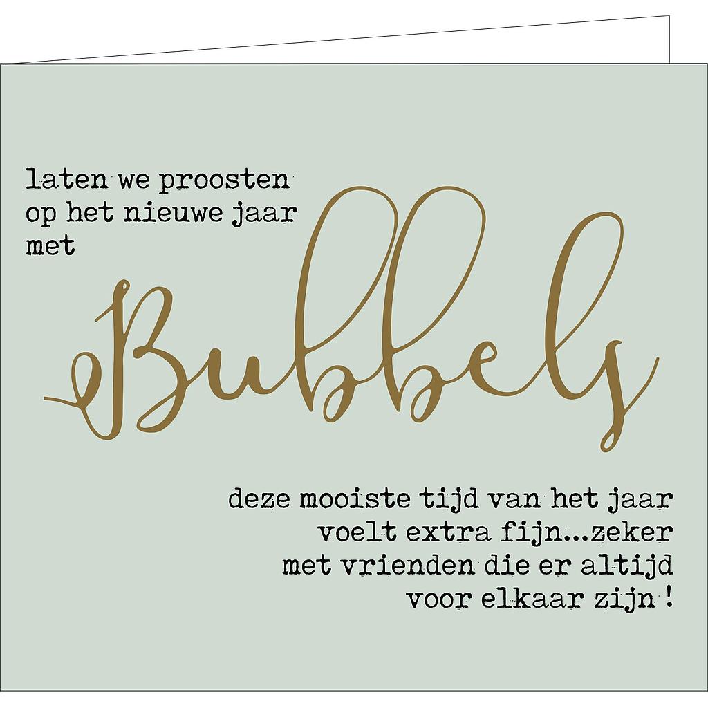 laten we proosten op het nieuwe jaar met bubbels ....