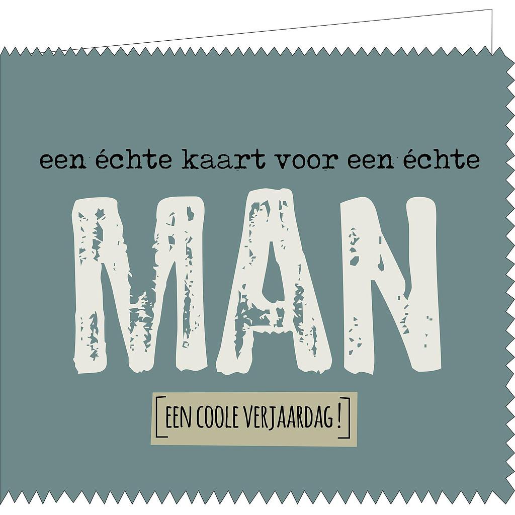 een échte kaart voor een échte man (een coole verjaardag)