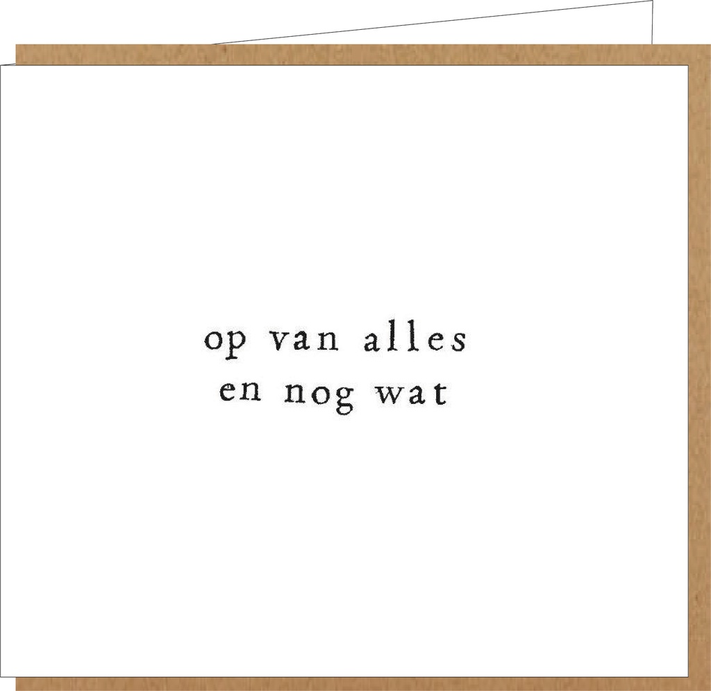 op van alles en nog wat