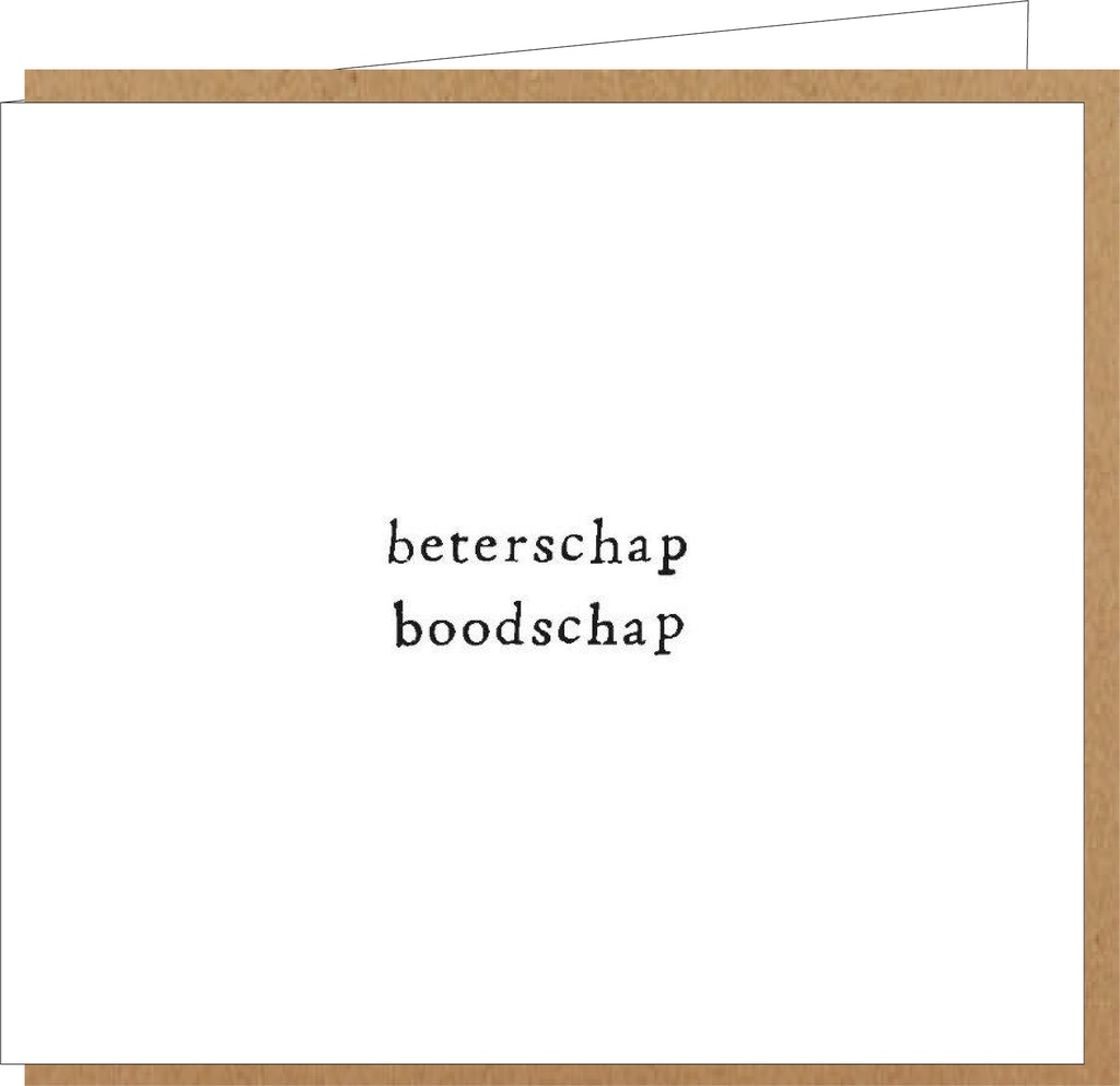 beterschap boodschap