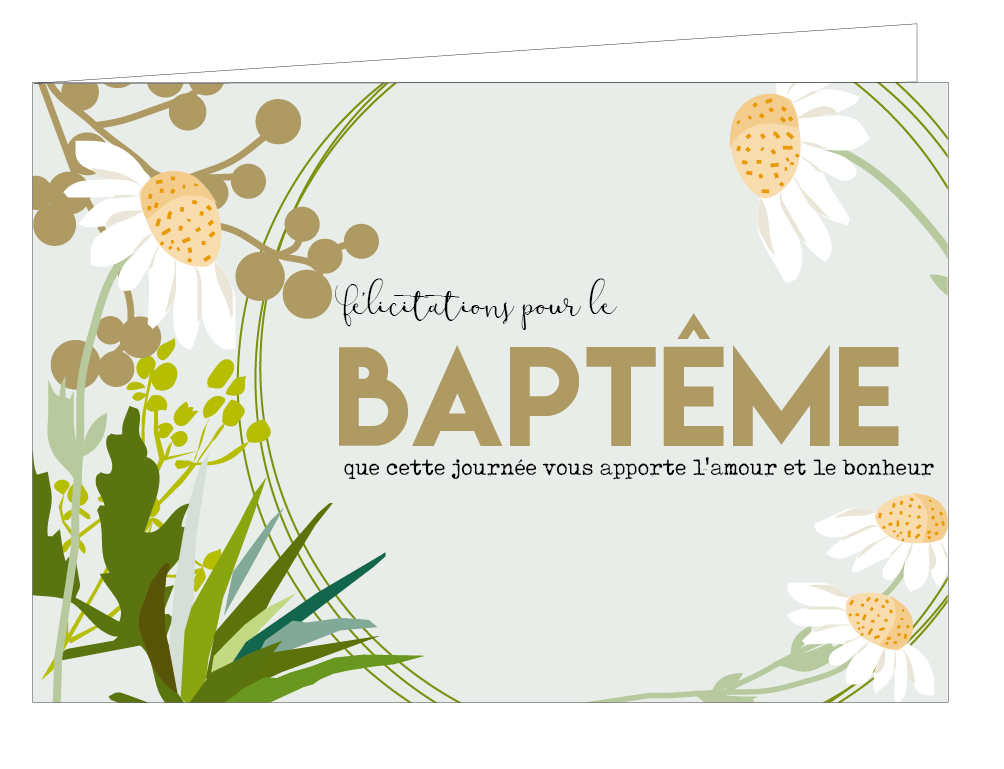 felicitations pour le baptême ....