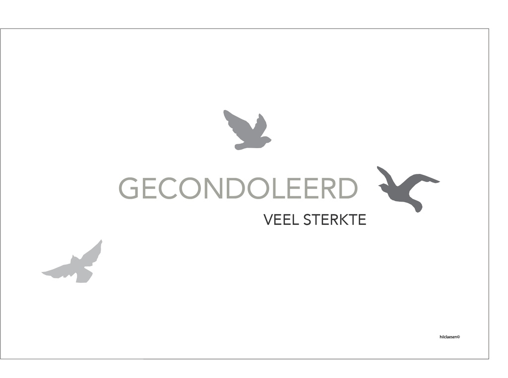 Gecondoleerd Veel sterkte