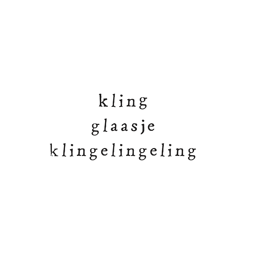 kling glaasje klingelingeling