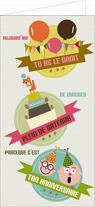 Aujourd'hui tu as … anniversaire