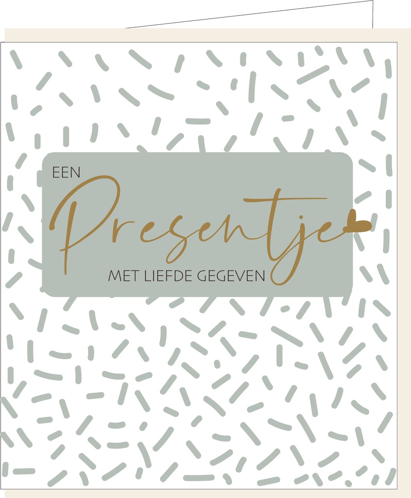 een presentje met liefde gegeven