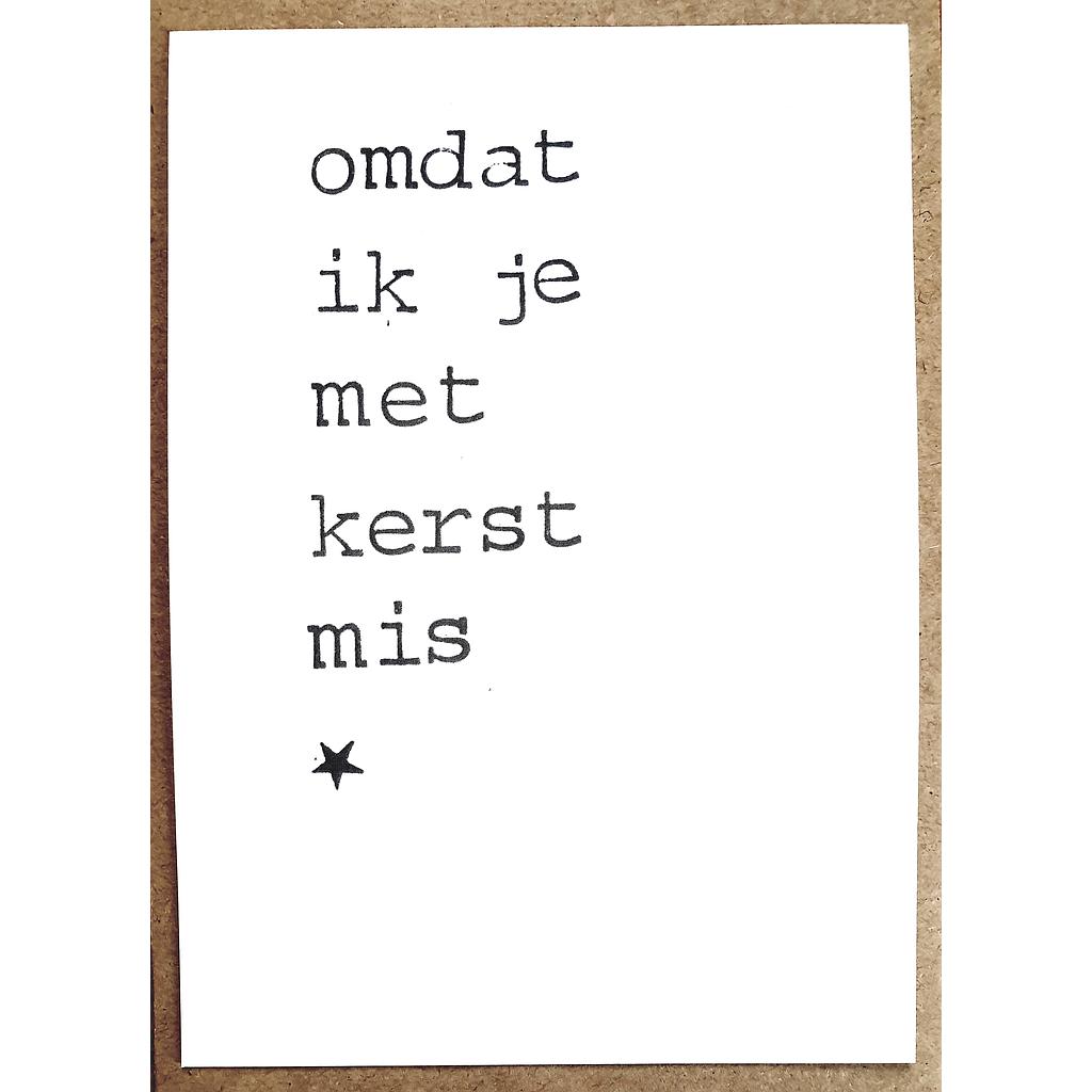 Omdat ik je met kerst mis