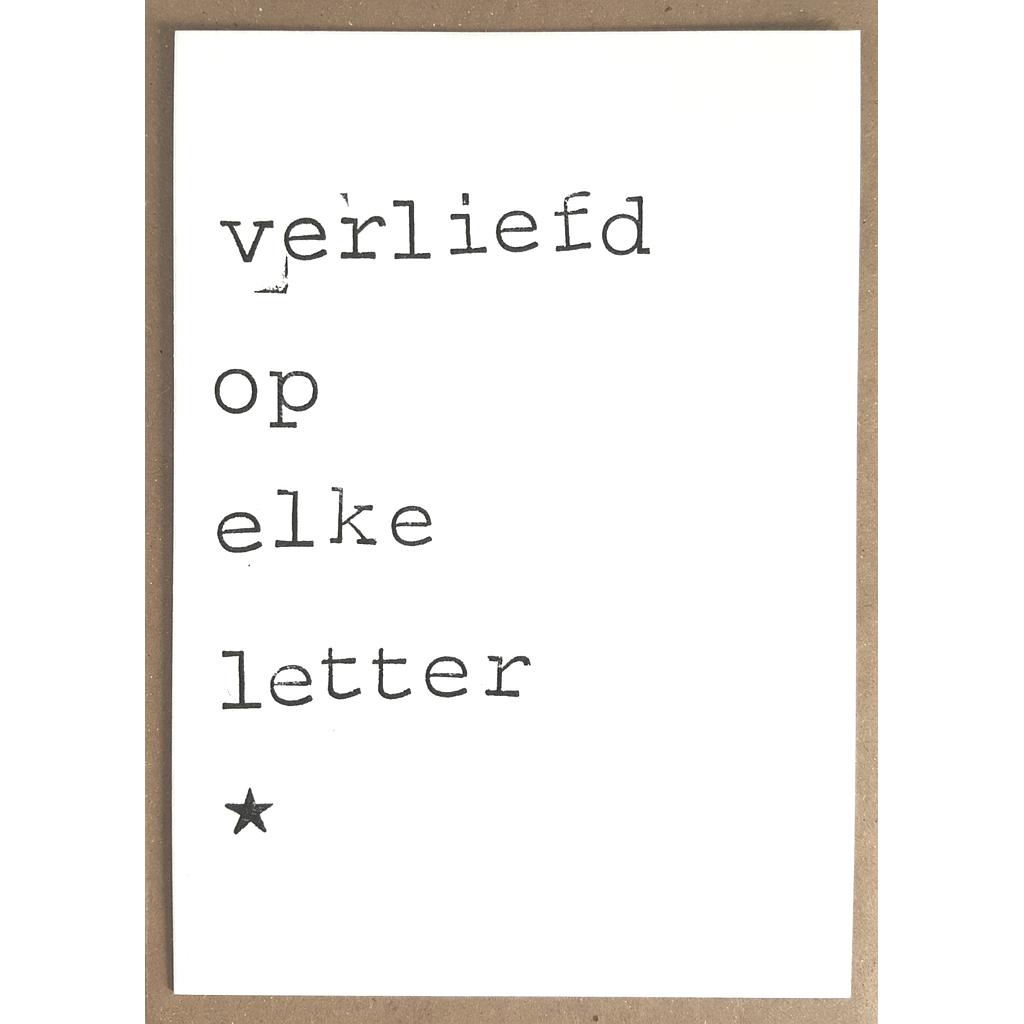 verliefd op elke letter