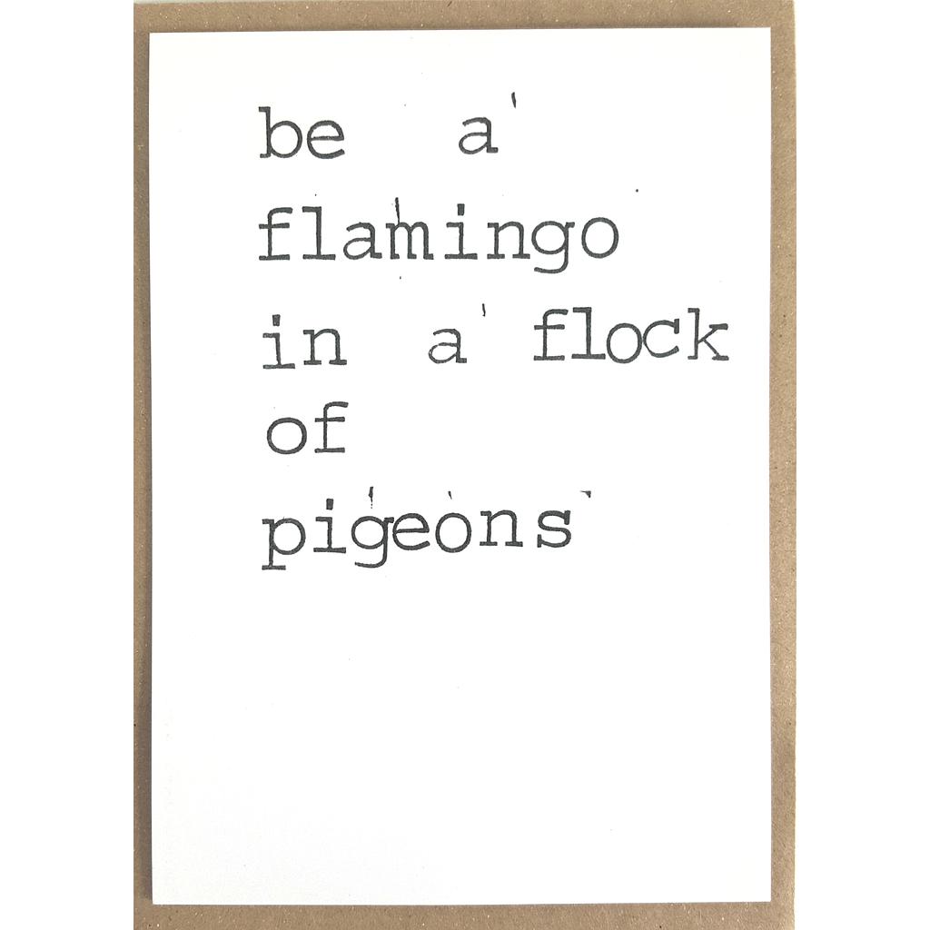 Be a flamingo in a stock of pigeons
