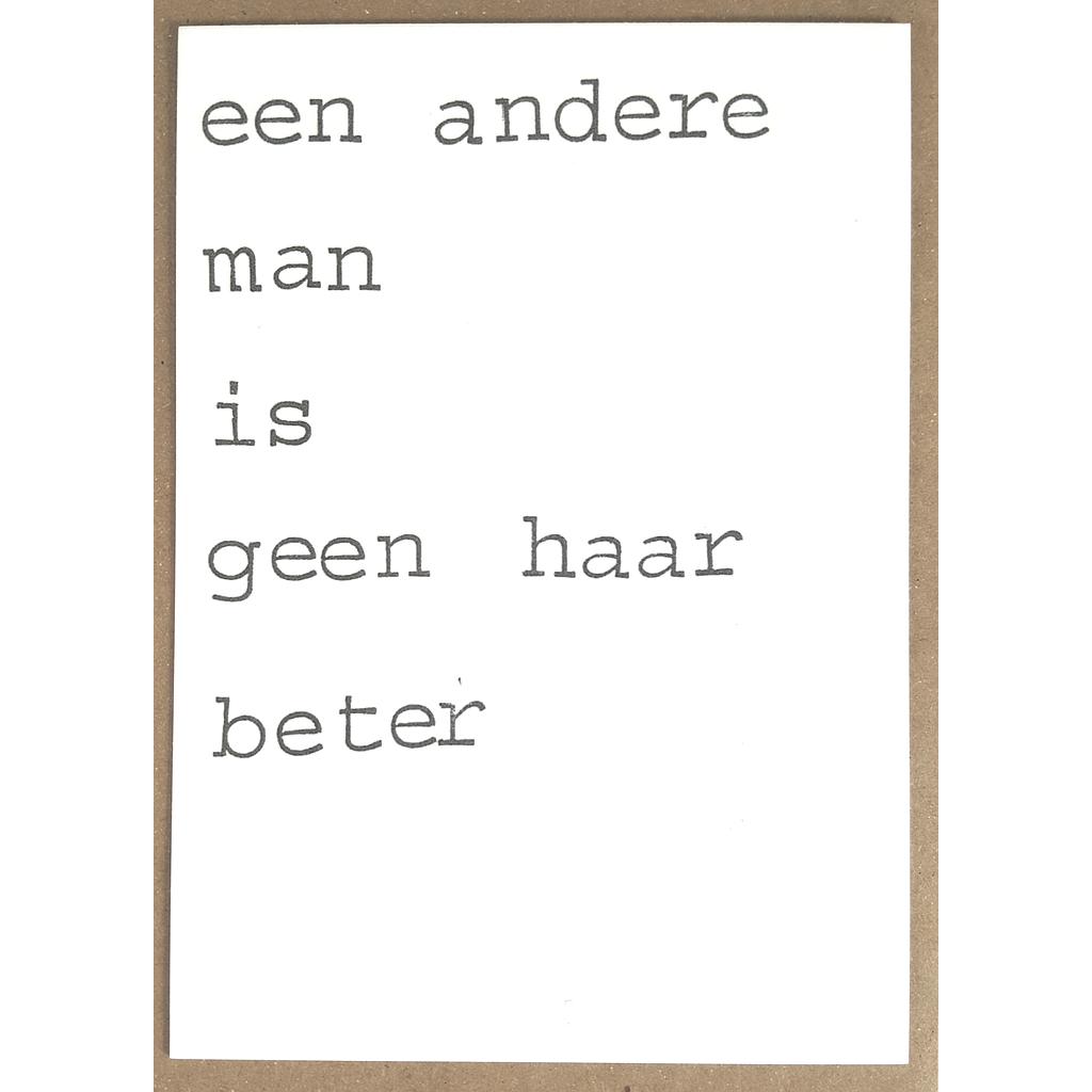 Een andere man is geen haar beter