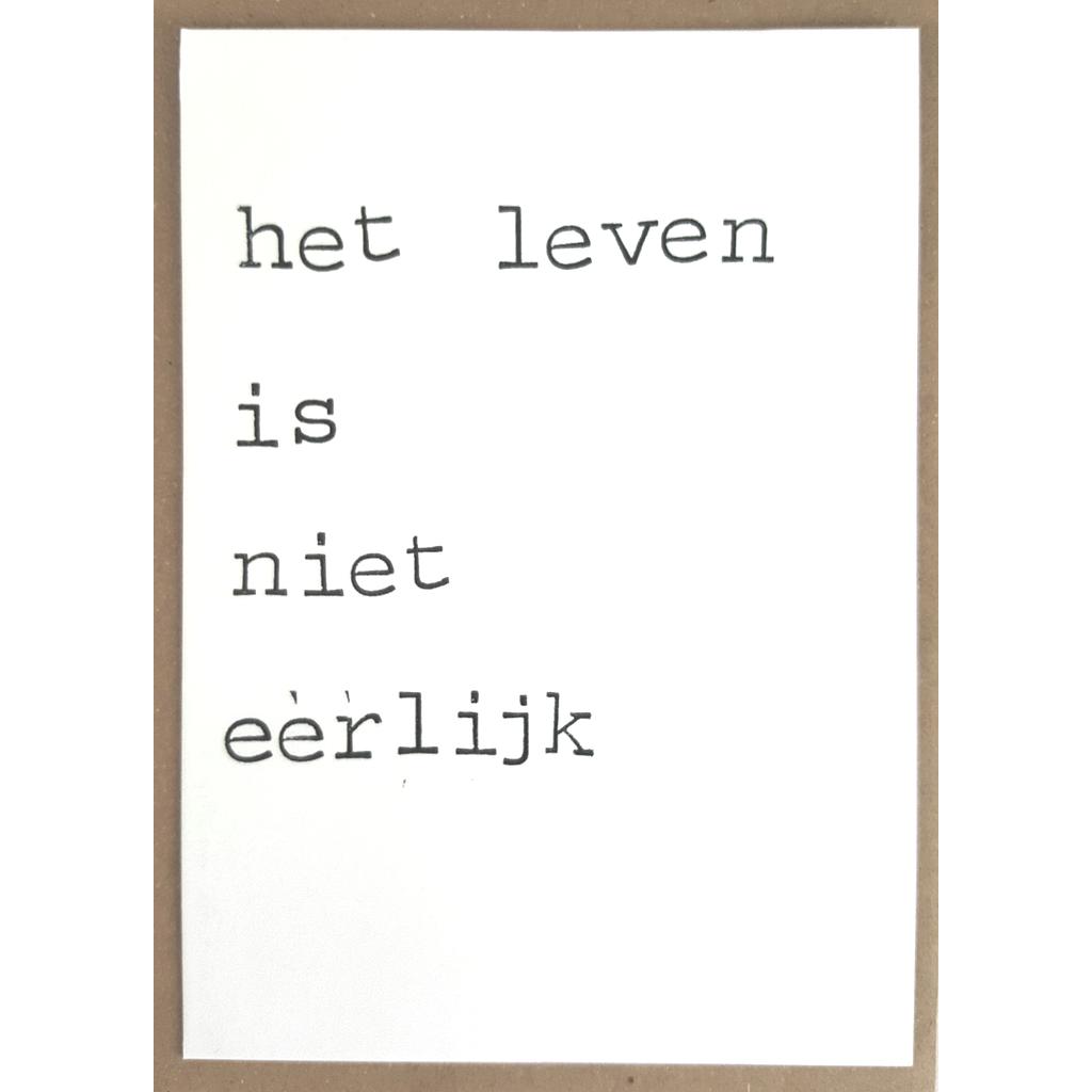 Het leven is niet eerlijk