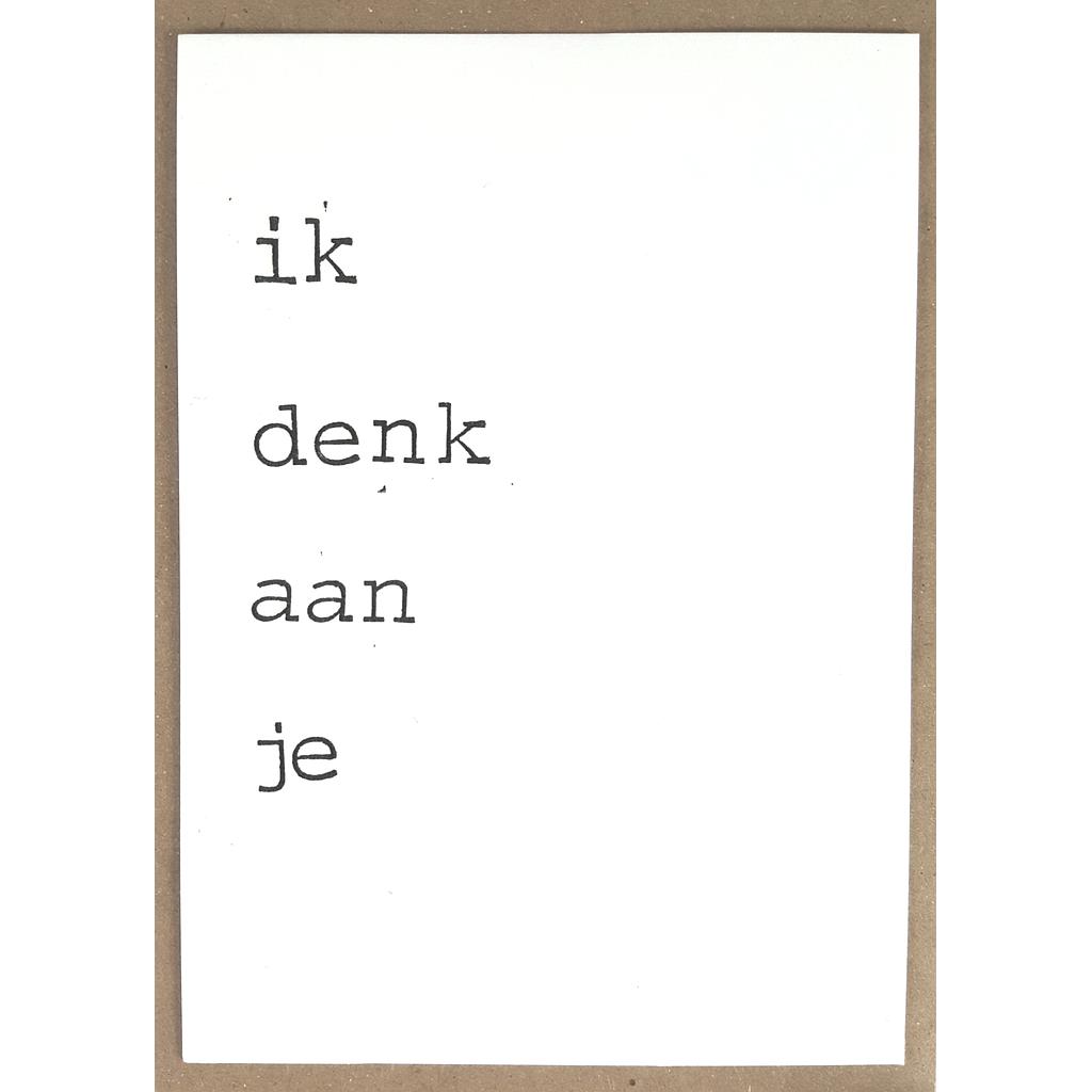 Ik denk aan je