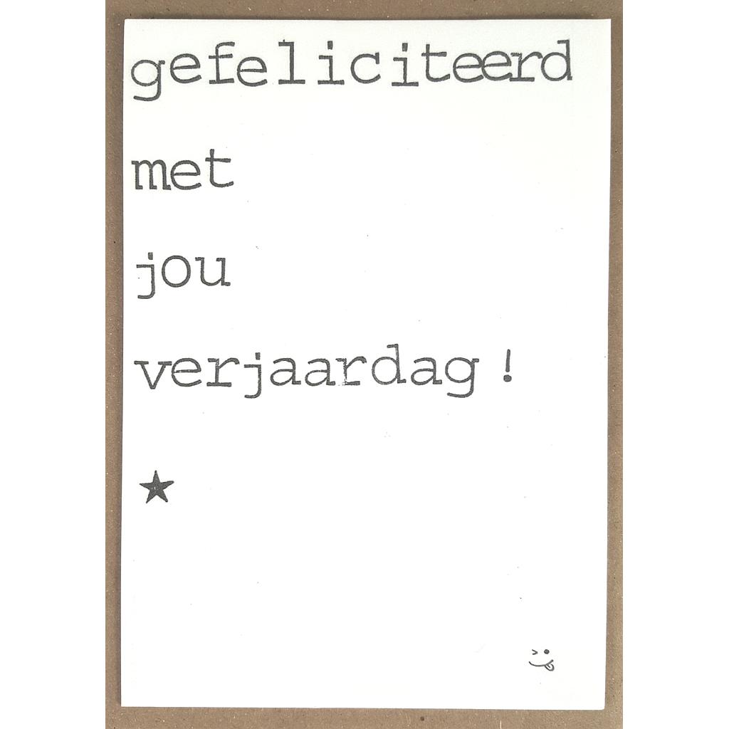 Gefeliciteerd met jou verjaardag