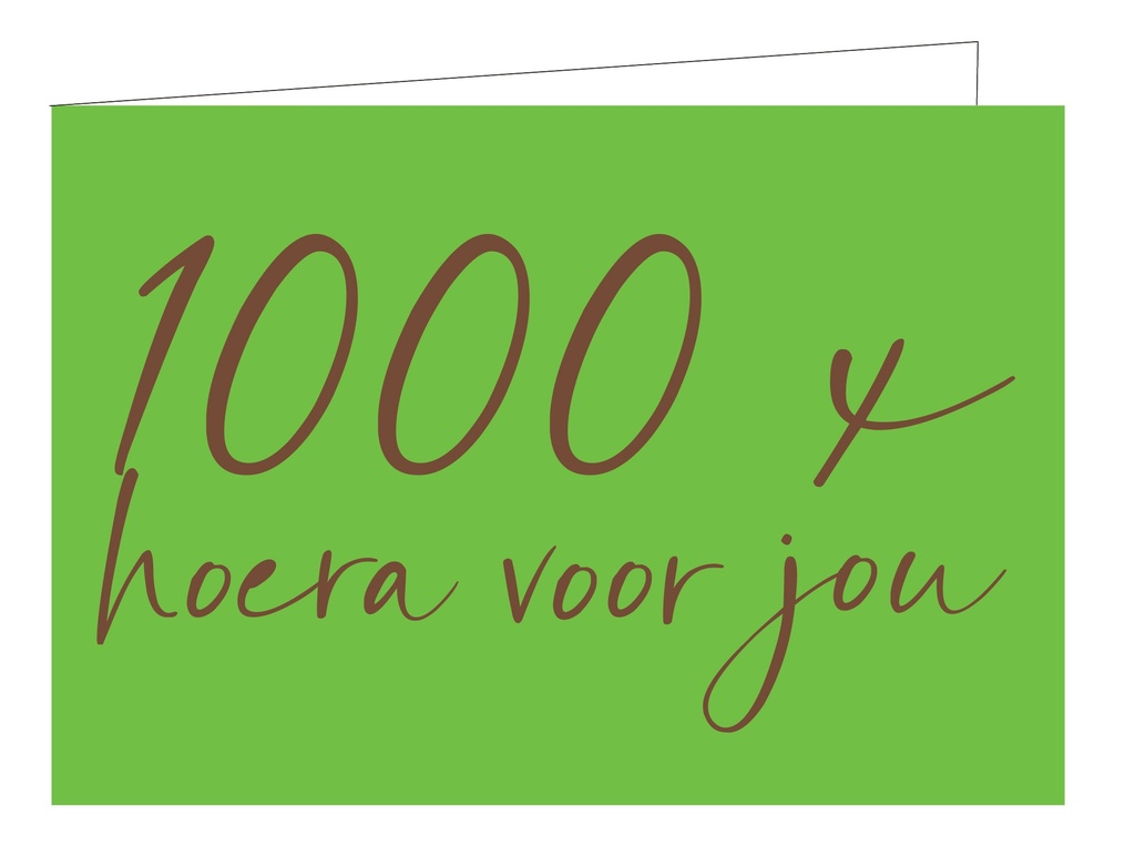1000x hoera voor jou (KOPERFOLIE)