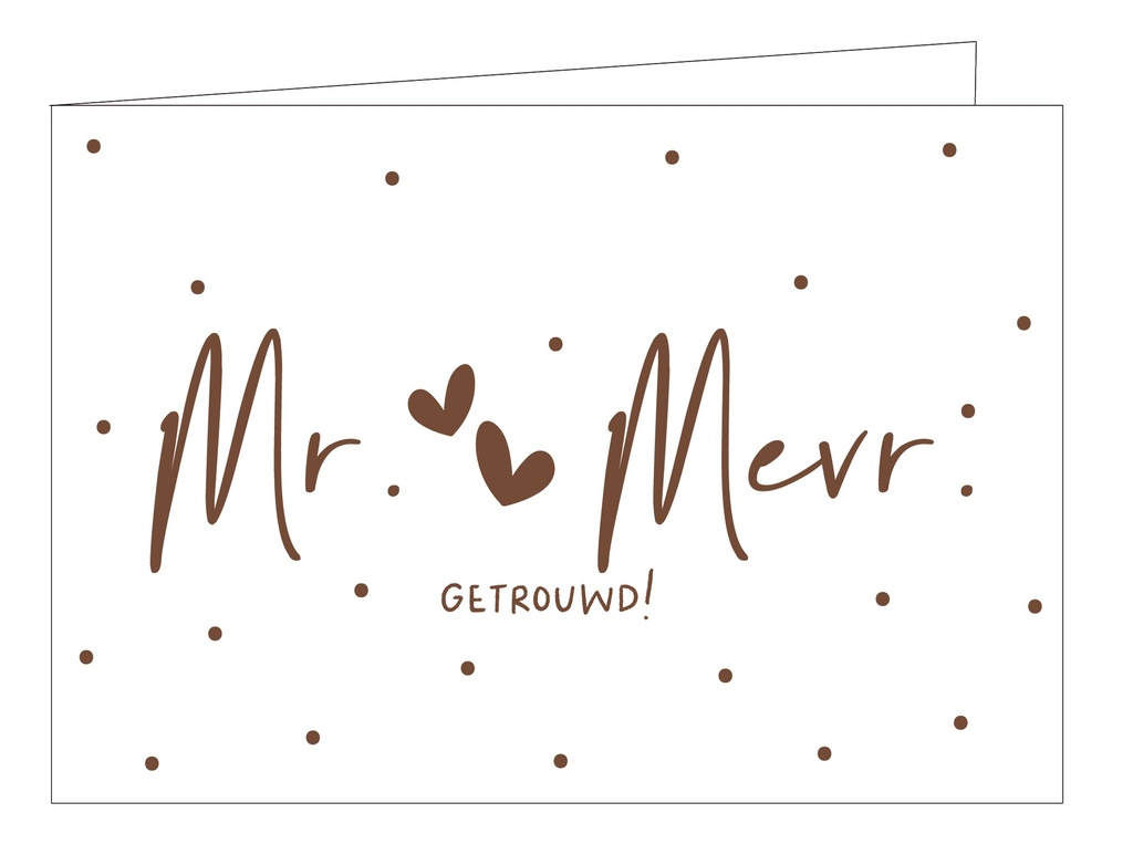 Mr. en Mevr. getrouwd (KOPERFOLIE)