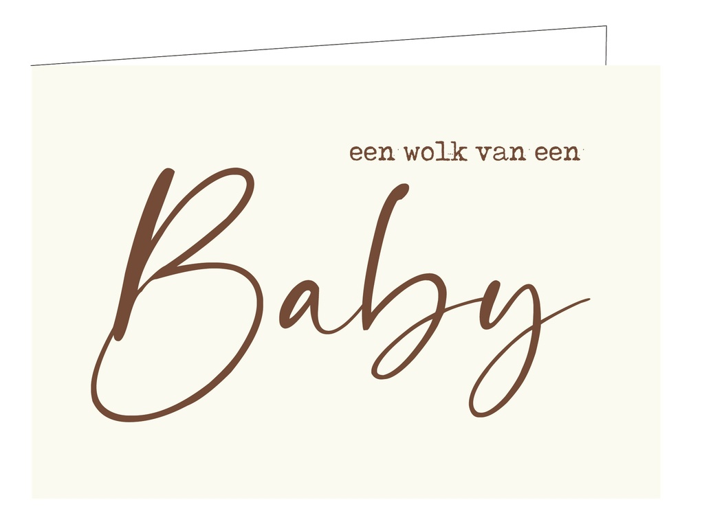 Een wolk van een baby (KOPERFOLIE)