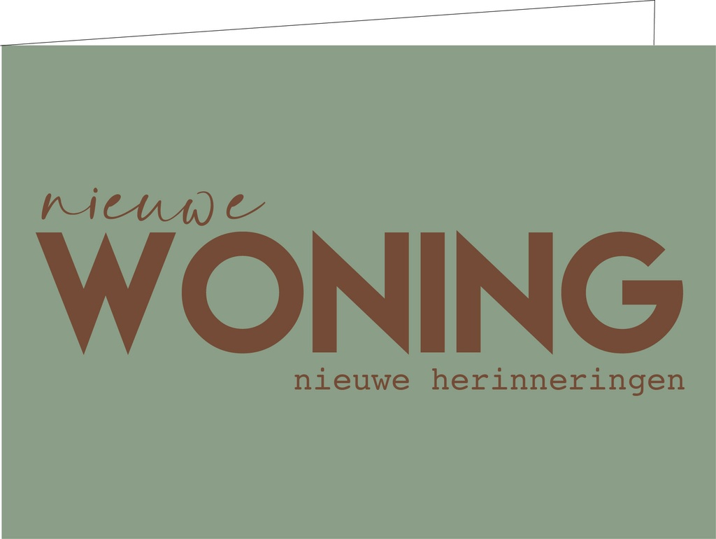 Nieuwe woning, nieuwe herinneringen(KOPERFOLIE)