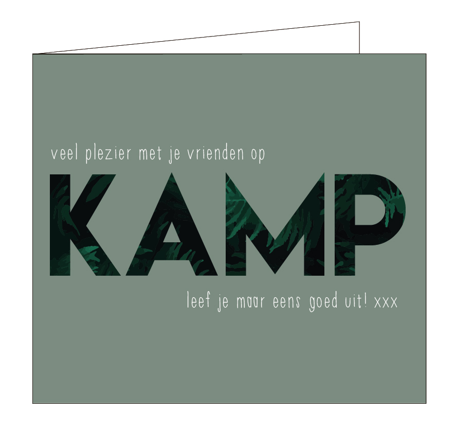 Veel plezier met je vrienden op kamp!