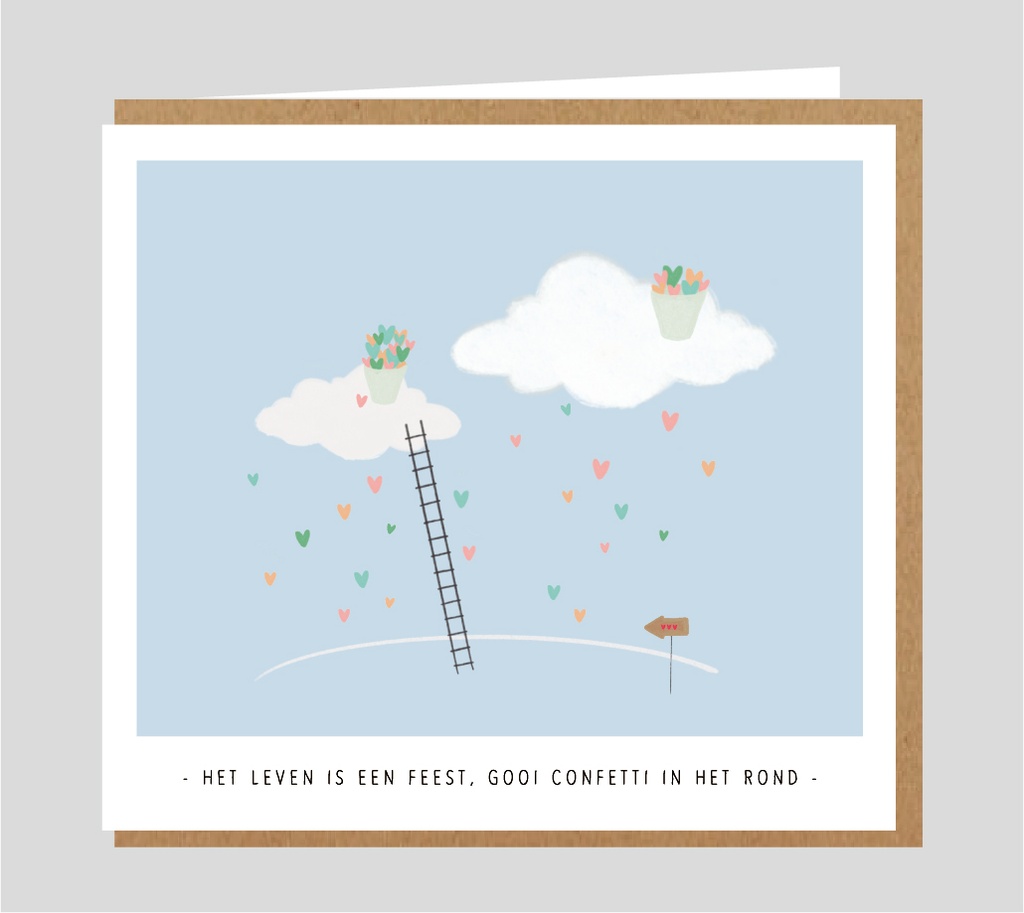 Het leven is een feest! Gooi confetti in het rond!