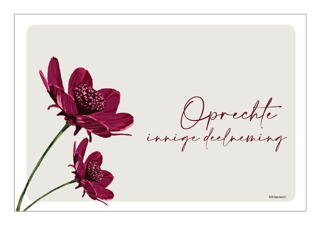 Oprechte innige deelneming