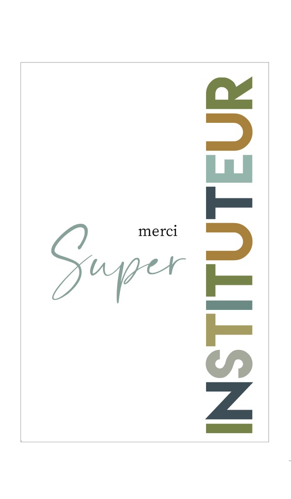 Merci super instituteur