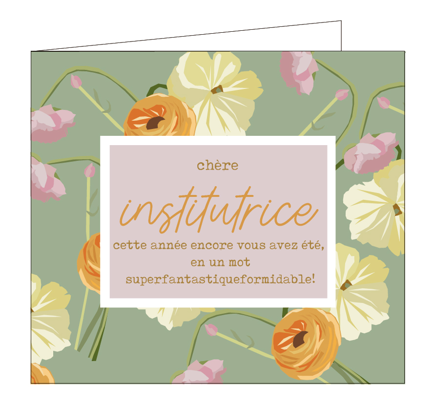 Chère institutrice.....