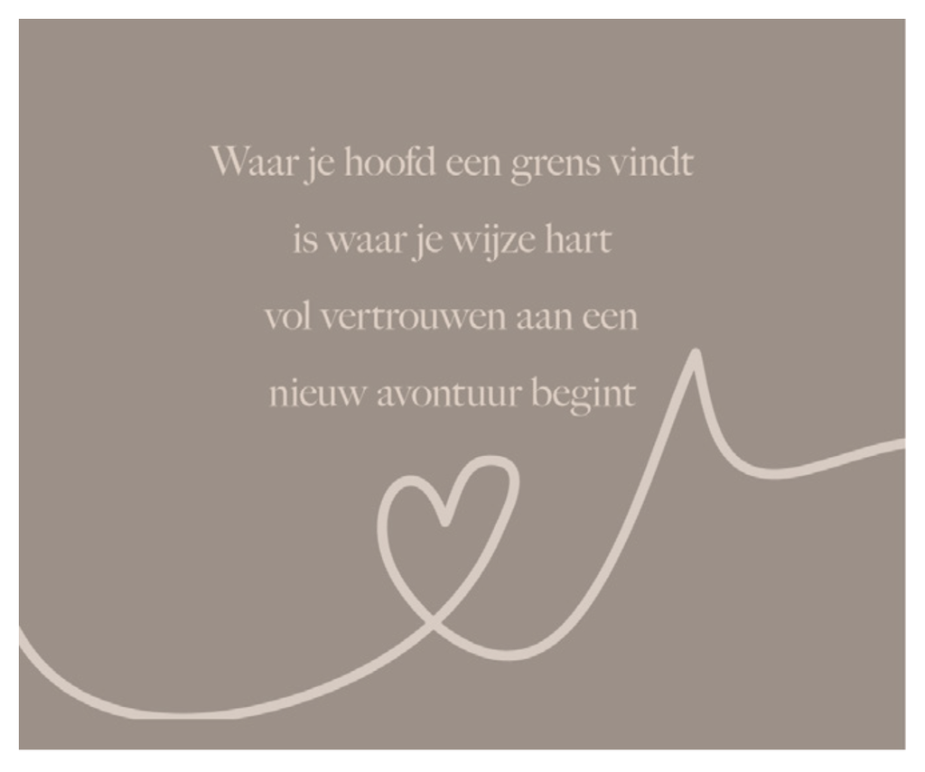 Waar je hoofd een grens vindt