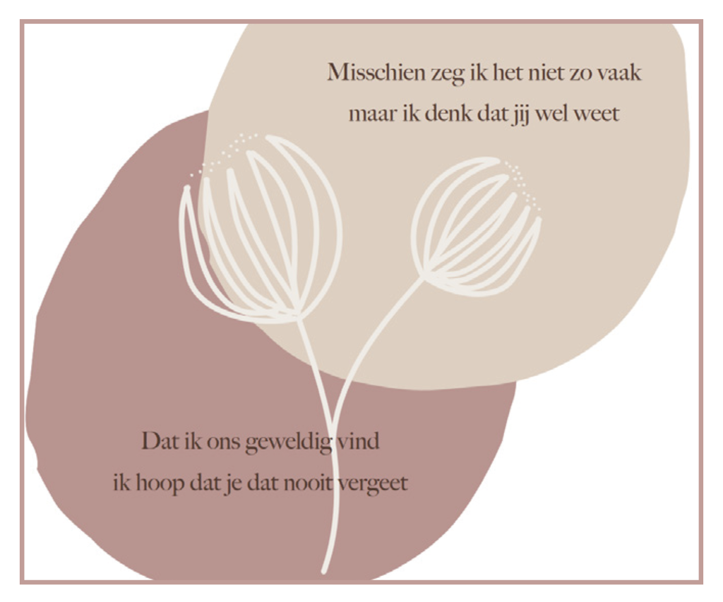 Misschien zeg ik het niet zo vaak