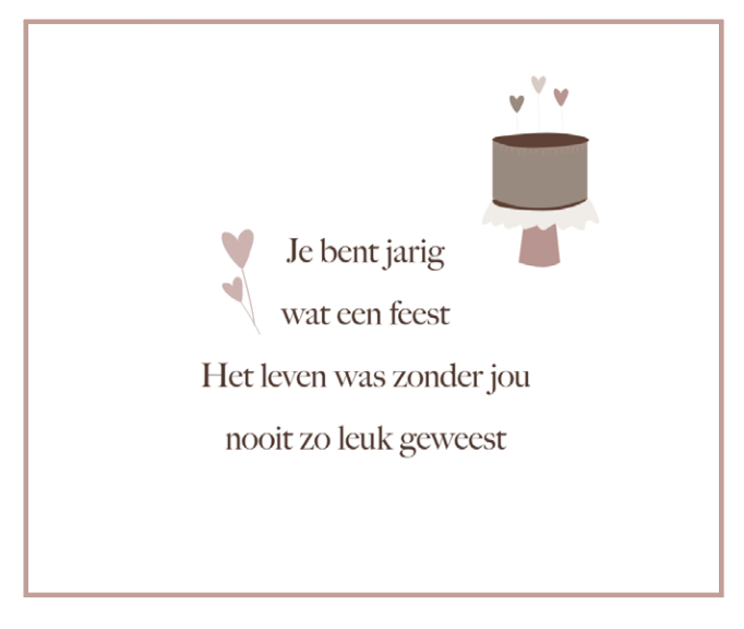 Je bent jarig wat een feest
