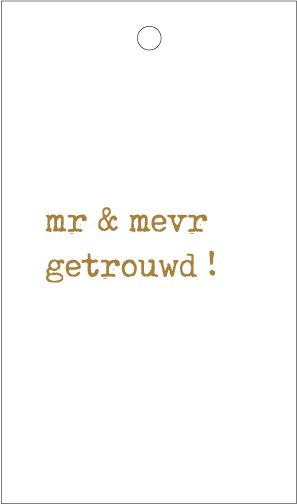 Mr en Mevr getrouwd !