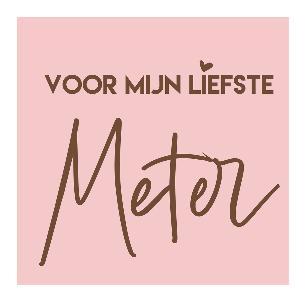 doosje ongevuld Voor de liefste meter