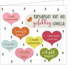 Ingrediënten voor een gelukkig huwelijk ….