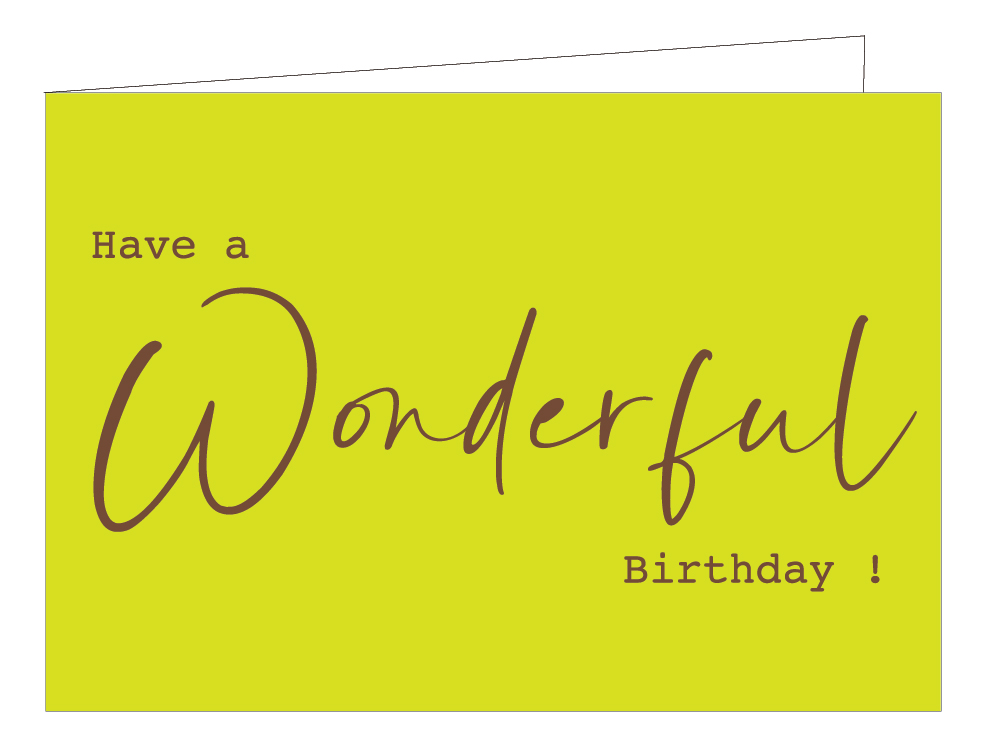 Have a wonderful birthday (KOPERFOLIE)(DORURE CUIVRE)