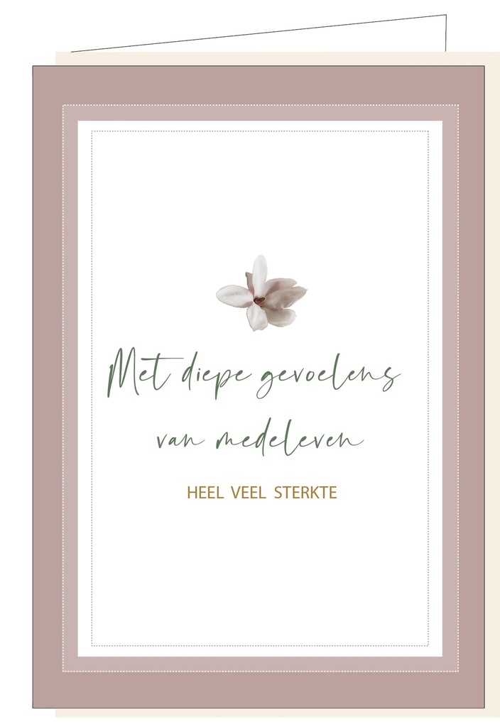 Met diepe gevoelens van medeleven