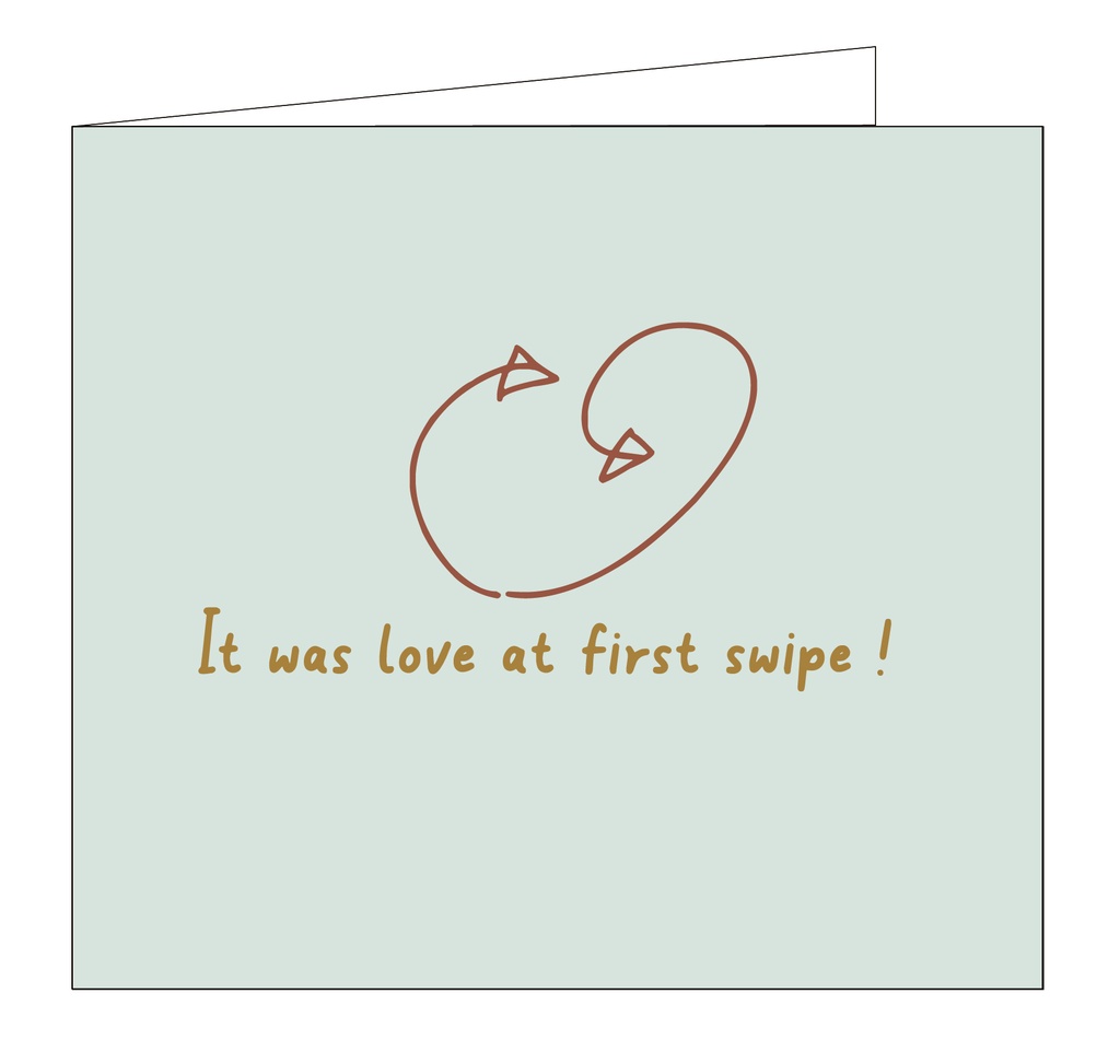 It was love at first swipe