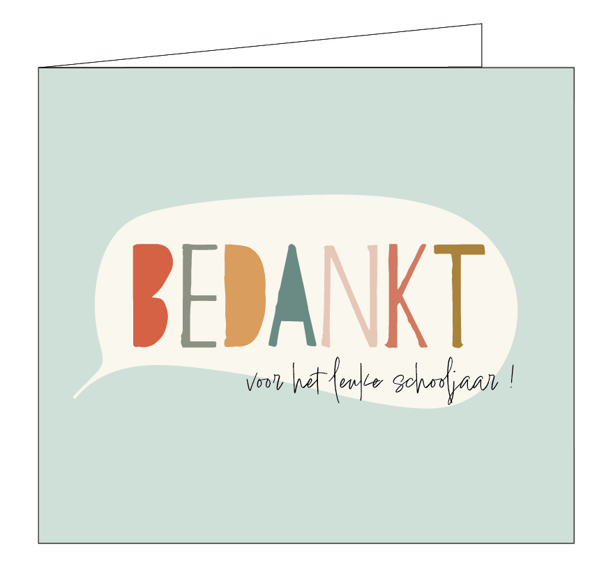 Bedankt voor het leuke schooljaar
