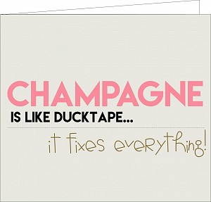 Champagne is like ducktape … it fixes everything !