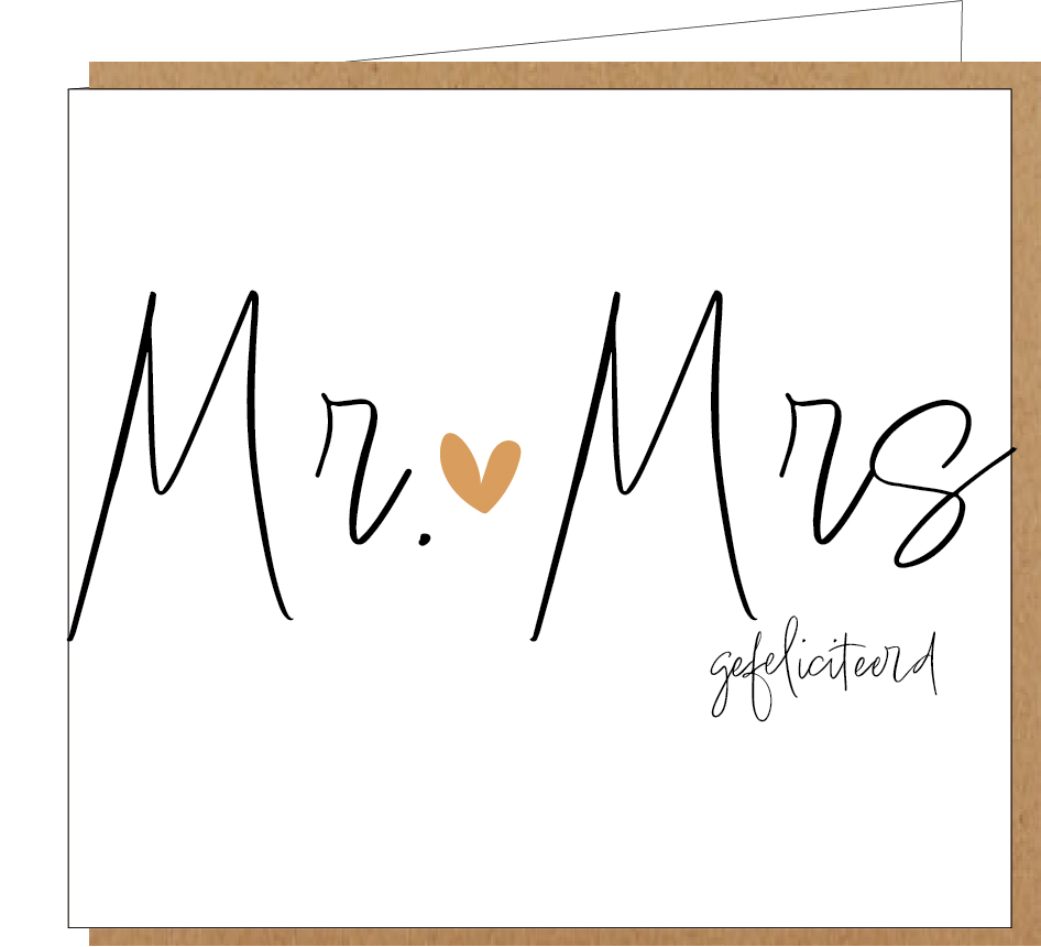 Mr. en Mrs. gefeliciteerd