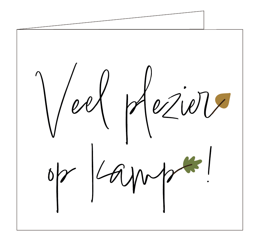 Veel plezier op kamp