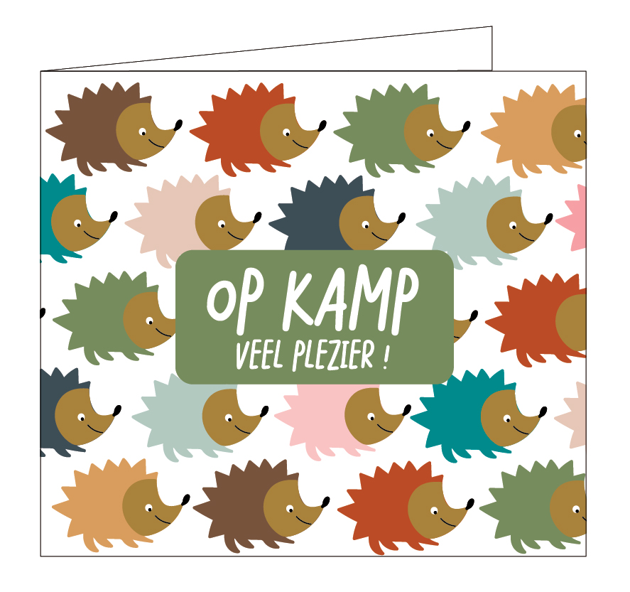 Op kamp ! Veel plezier