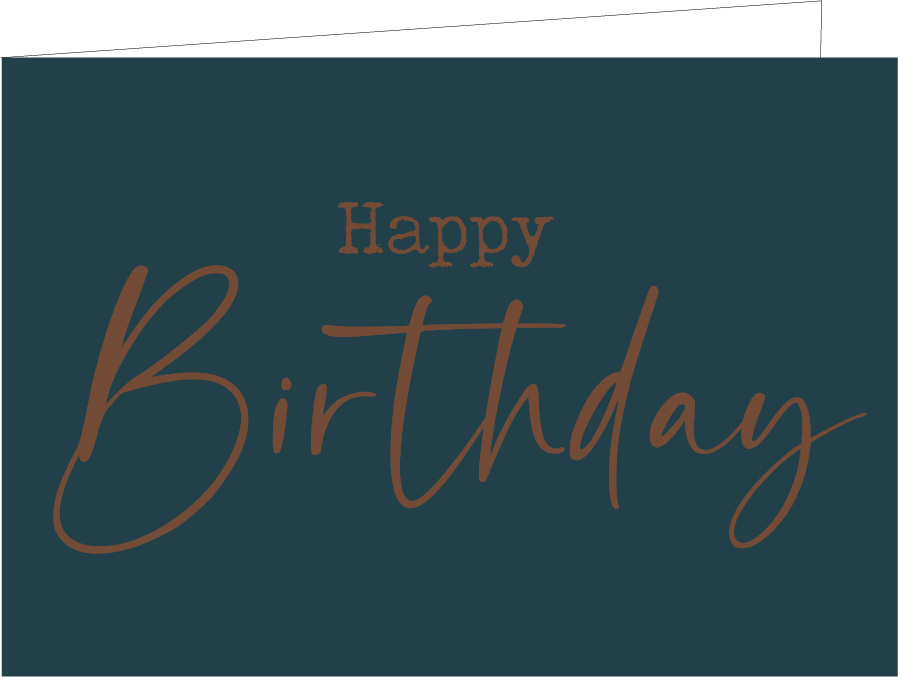 Happy Birthday (KOPERFOLIE)(DURURE CUIVRE)