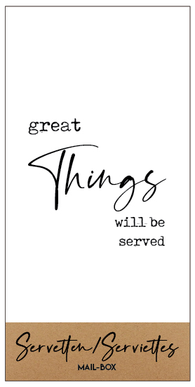 Great things will be served