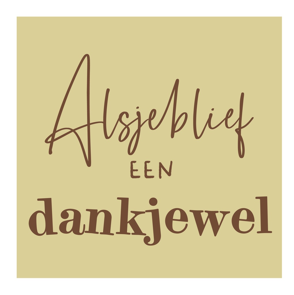 doosje ongevuld alsjeblief een dankjewel