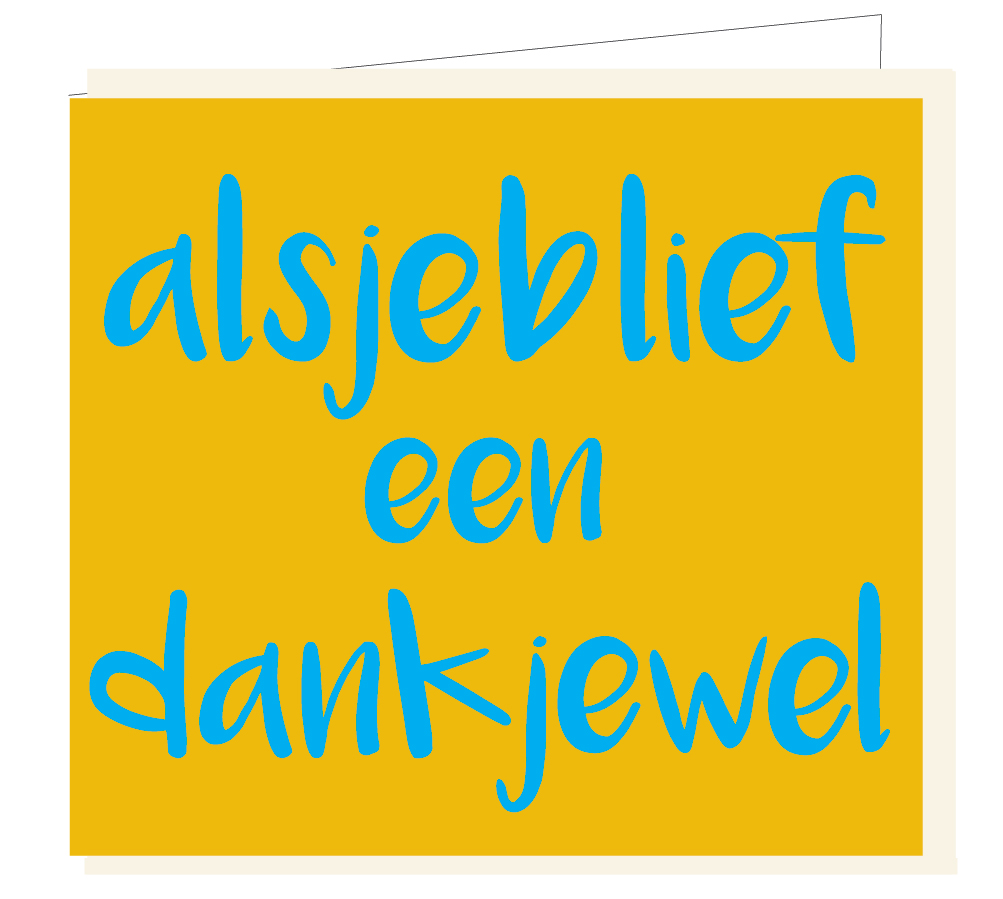 Alsjeblief een dankjewel