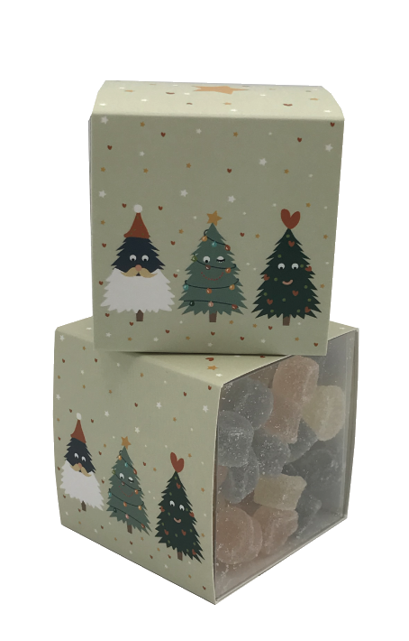 Doosje gevuld Blanco kerstbomen