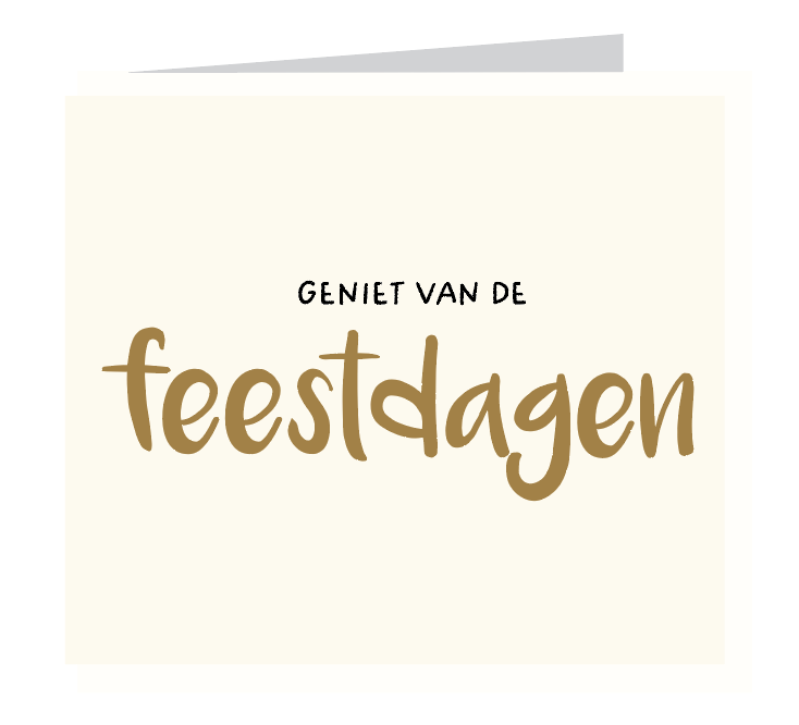 Geniet van de feestdagen
