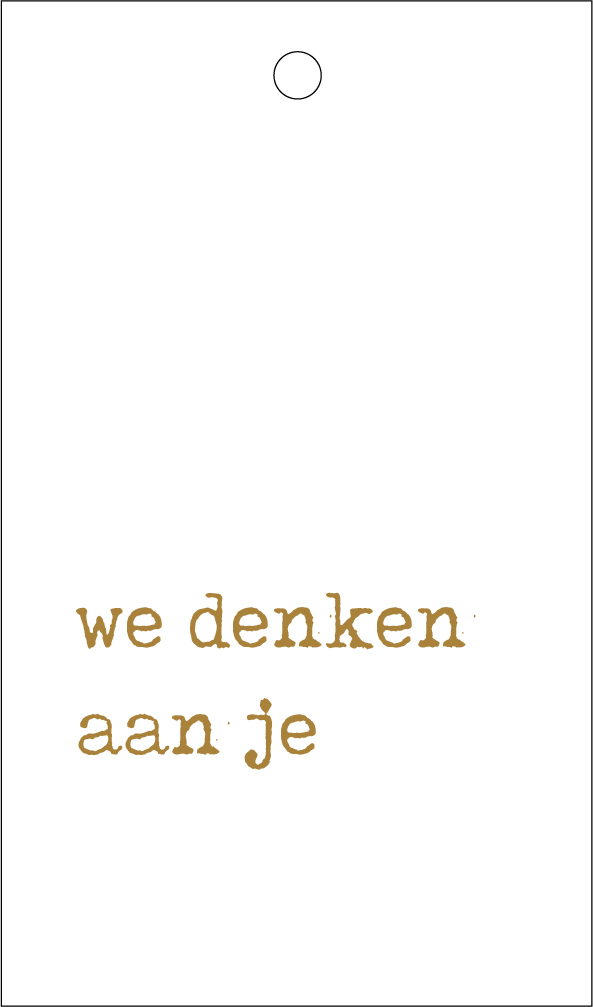 We denken aan je